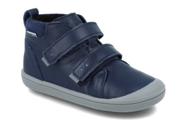 Trzewiki chłopięce Bartek 11025 granatowy skórzane buty barefoot zapinane na rzep