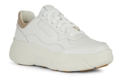 Sneakersy Geox D45NHB NEBULA damskie białe buty sportowe na platformie skórzane z membraną