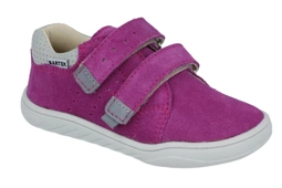 Bartek elastyczne dziewczęce półbuty 11041 róż skórzane buty barefoot dla dziewczynki