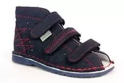 Obuwie dziecięce Danielki T105 profilaktyczne granatowy + czerwony