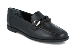 Mokasyny Ryłko 1MR44 RELAX czarny płaska podeszwa skórzane eleganckie damskie półbuty