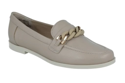 Mokasyny Ryłko beżowe 1MR44 RELAX płaska podeszwa skórzane eleganckie damskie półbuty