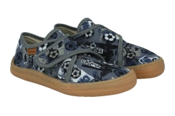 Kapcie barefoot Froddo G1700408-12 chłopięce zmienne obuwie na rzep elastyczne na szerokie stopy