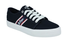 Trampki męskie niskie Lee Cooper LCW-24-02-2142M granatowe z białymi sznurowadłami