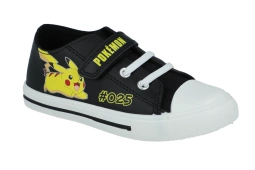 Czarne trampki na rzep Pikachu