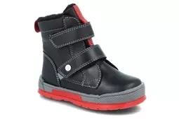 Kozaki chłopięce Bartek 21469 czarny wełniana wyściółka rzepy