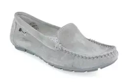 Półbuty mokasyny Nessi 21130 szary