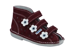 Adamki dziewczęce profilaktyczne obuwie z obcasem Thomasa bordo kapcie do przedszkola