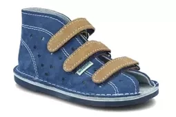 Obuwie chłopięce Adamki 012N profilaktyczne jeans + beż