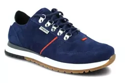 Półbuty męskie NAGABA 460 granatowy welur skórzane sportowe półbuty męskie