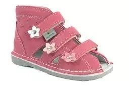 Obuwie dziewczęce Danielki S124 profilaktyczne malina