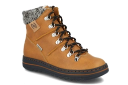 Botki NAGABA 329 pomarańczowy damskie zimowe buty skórzane polskie buty