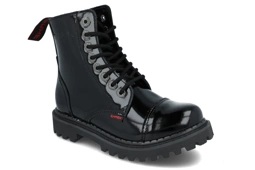 Glany Nagaba 008L lekkie czarne glany damskie skóra lakierowana glamour