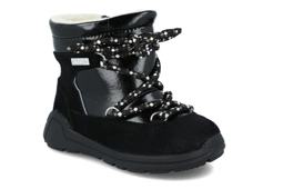 Śniegowce dziewczęce Bartek 14035 czarny ciepłe zimowe kozaki