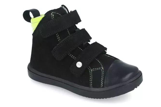 Trzewiki Bartek 17364 czarny profilaktyczne dziewczęcy obuwie na rzep
